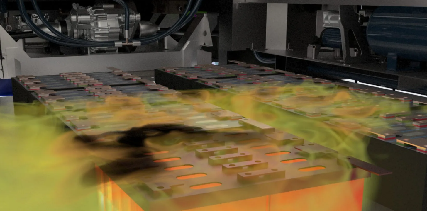 Phân bố nhiệt độ trong khối pin — mô phỏng CFD